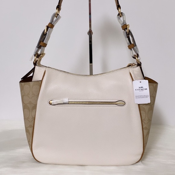 New💃Coach Rori Shoulder Bag Colorblock Signature Canvas - Picture 7 of 11